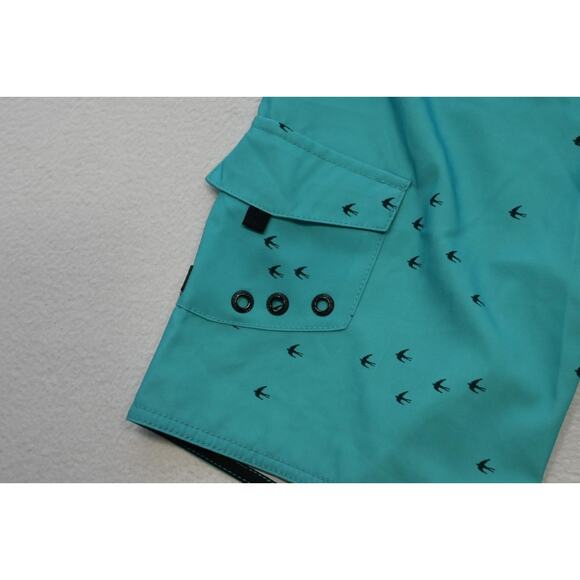 DC Skate Board Shorts Athletic Swim Wear Aqua Athletic Boys Size 25 - Picture 3 of 6